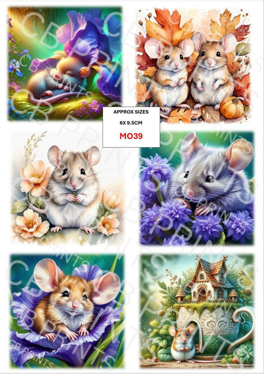 Mouse Decoupage Paper MO39 – Mulberry Paper Print