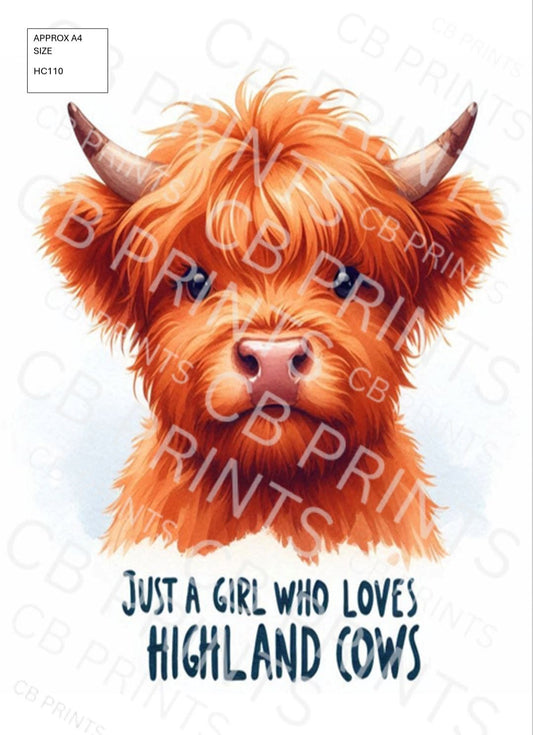Highland Cow Decoupage Print HC110 | Mulberry Paper