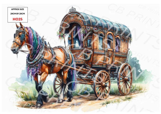 Horse Decoupage Paper HO25 – Mulberry Paper Print