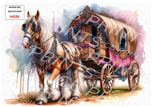Horse Decoupage Paper HO20 – Mulberry Paper Print