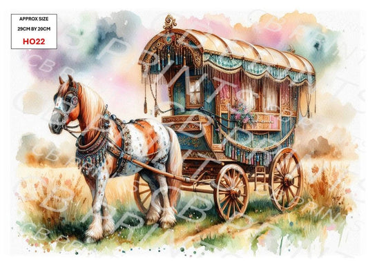 Horse Decoupage Paper HO22 – Mulberry Paper Print