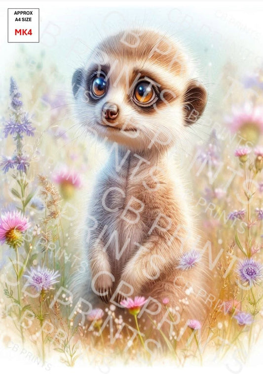 Meerkat Decoupage Print MK4 | Mulberry Paper