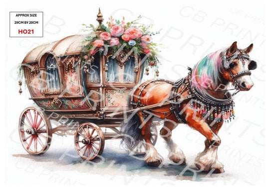 Horse Decoupage Paper HO21 – Mulberry Paper Print