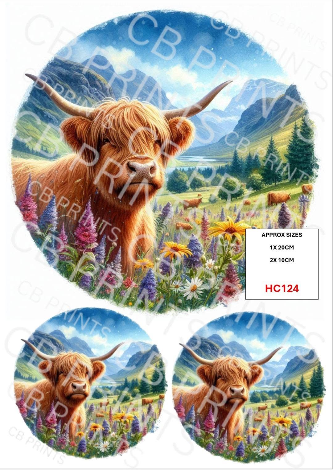Highland Cow Decoupage Print HC124 | Mulberry Paper