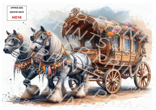 Horse Decoupage Paper HO16 – Mulberry Paper Print