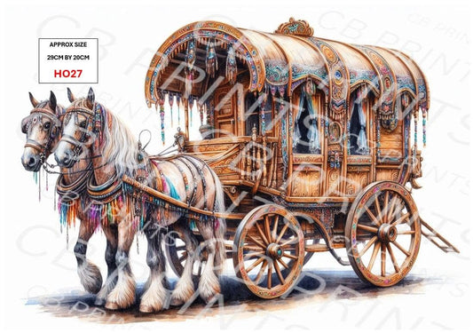 Horse Decoupage Paper HO27 – Mulberry Paper Print