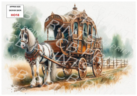Horse Decoupage Paper HO18 – Mulberry Paper Print