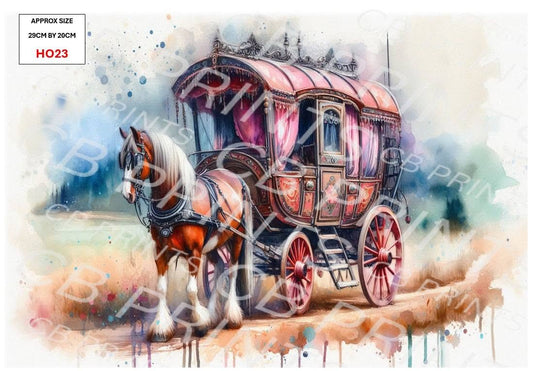 Horse Decoupage Paper HO23 – Mulberry Paper Print