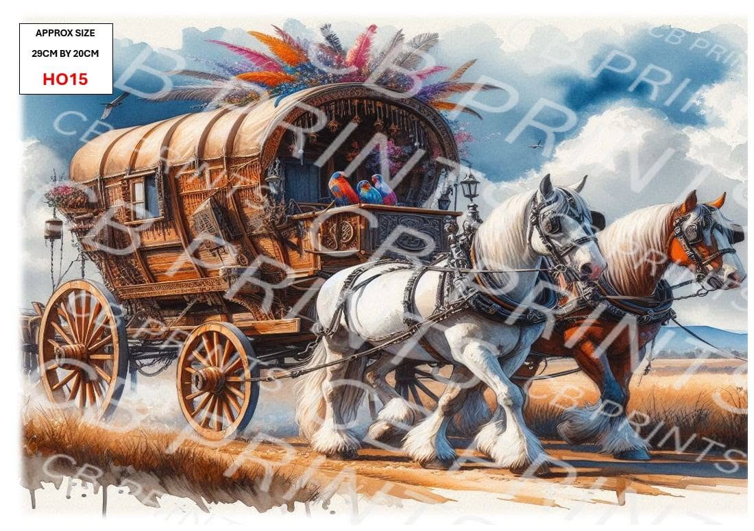 Horse Decoupage Paper HO15 – Mulberry Paper Print