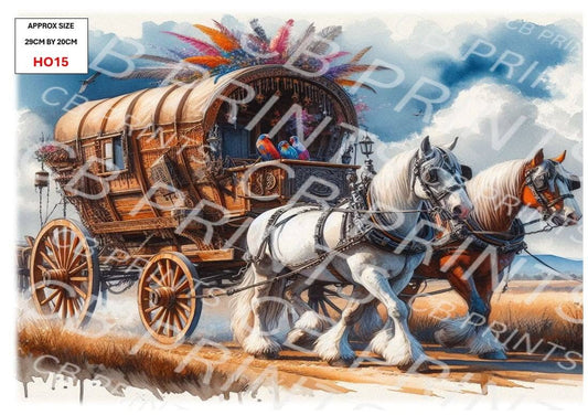 Horse Decoupage Paper HO15 – Mulberry Paper Print