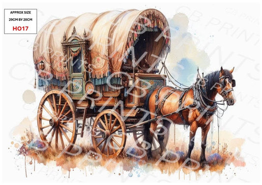 Horse Decoupage Paper HO17 – Mulberry Paper Print