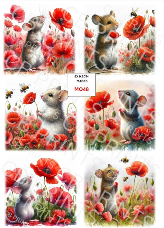 Mouse Decoupage Paper MO48 – Mulberry Paper Print