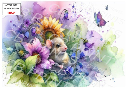Mouse Decoupage Paper MO43 – Mulberry Paper Print