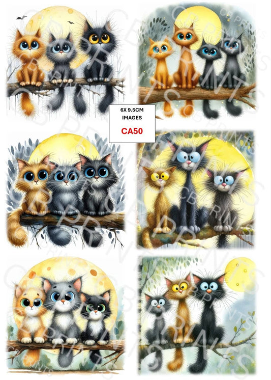 Cat Decoupage Paper CA50 – Mulberry Paper Print