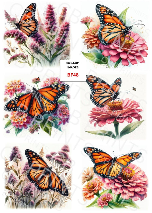 Butterfly Decoupage Paper Print BF48 – Mulberry Paper