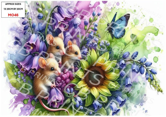 Mouse Decoupage Paper MO46 – Mulberry Paper Print