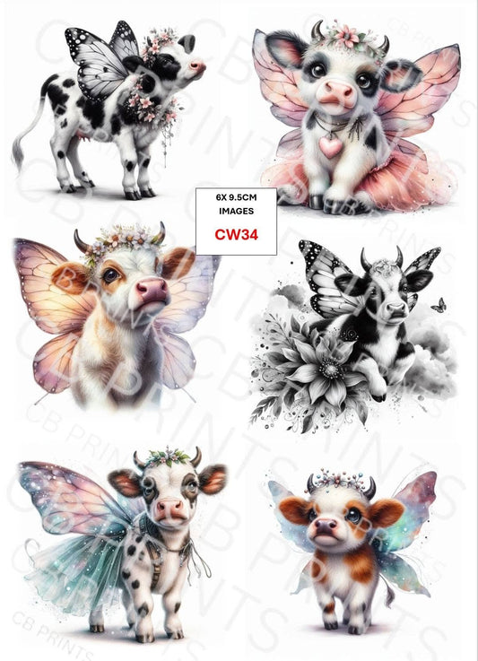 Cow Decoupage Paper Print CW34 | Mulberry Paper