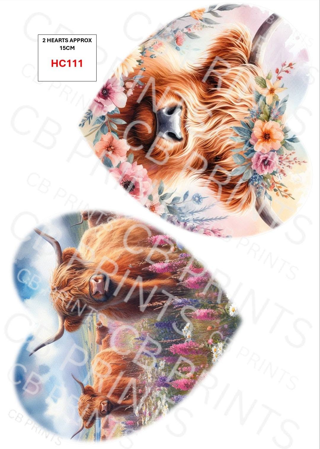 Highland Cow Decoupage Print HC111 | Mulberry Paper