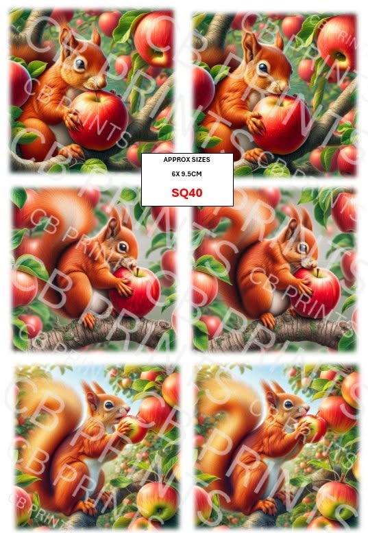 Squirrel Decoupage Print SQ40 | Mulberry Paper