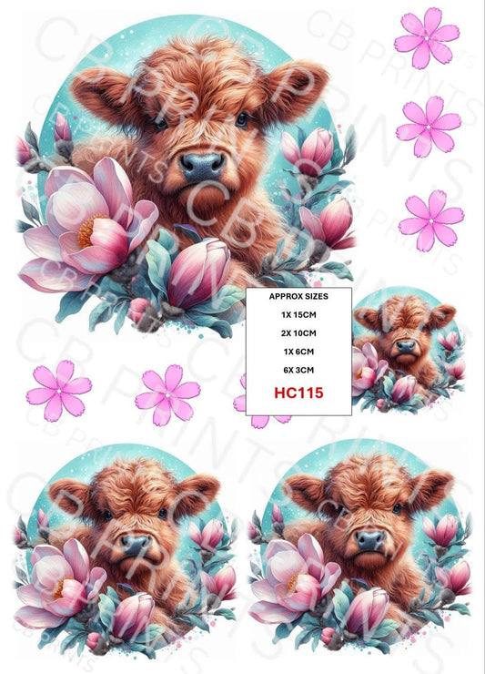 Highland Cow Decoupage Print HC115 | Mulberry Paper