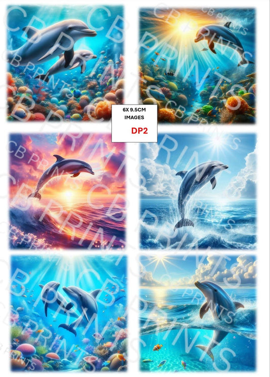 Dolphin Decoupage Paper Print DP2 – Beach Mulberry Paper