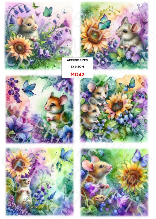 Mouse Decoupage Paper MO42 – Mulberry Paper Print
