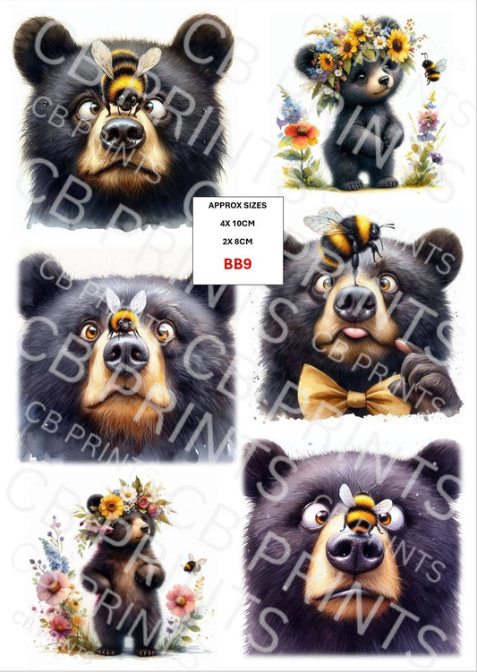 Brown Bear Decoupage Paper BB9 – Mulberry Paper Print