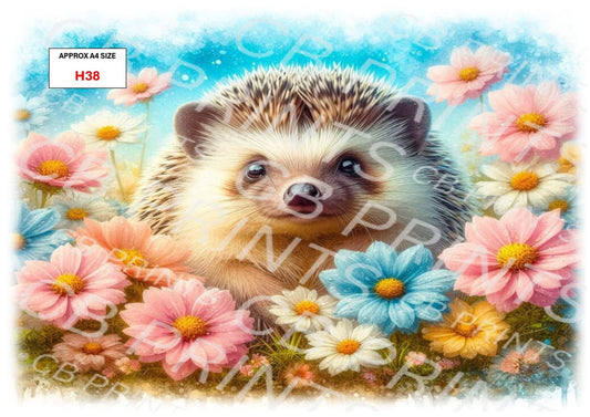 Hedgehog Decoupage Print H38 | Mulberry Paper