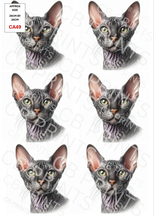 Cat Decoupage Paper CA49 – Mulberry Paper Print