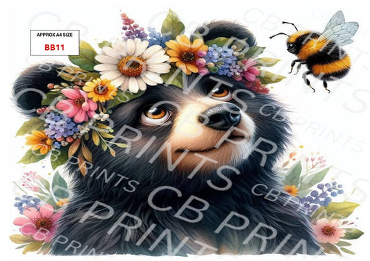 Brown Bear Decoupage Paper BB11 – Mulberry Paper Print