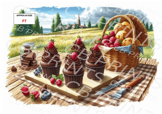Cupcake Decoupage Paper F7 – Mulberry Paper Print