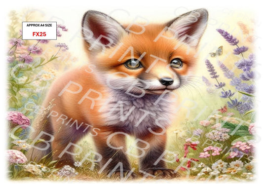 Fox Decoupage Print FX25 | Mulberry Paper