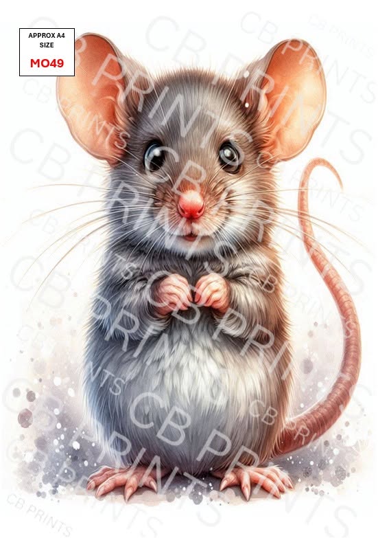 Mouse Decoupage Paper MO49 – Mulberry Paper Print