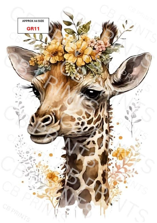 Giraffe Decoupage Print GR11 | Mulberry Paper