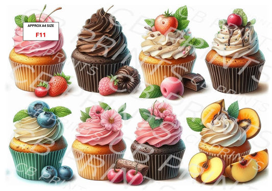 Cupcake Decoupage Paper F11 – Mulberry Paper Print