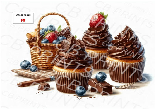 Cupcake Decoupage Paper F9 – Mulberry Paper Print