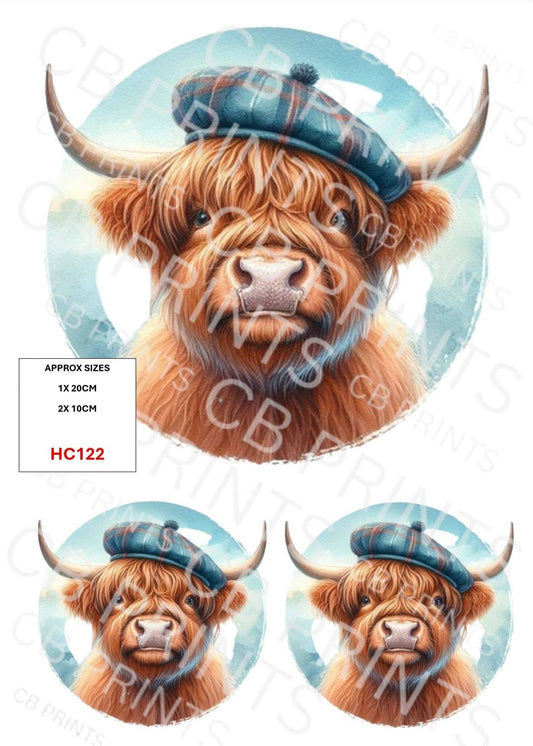 Highland Cow Decoupage Print HC122 | Mulberry Paper