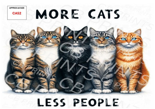 Funny Cat Decoupage Paper CA52 – Mulberry Paper Print
