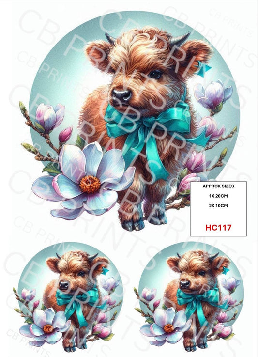 Highland Cow Decoupage Print HC117 | Mulberry Paper