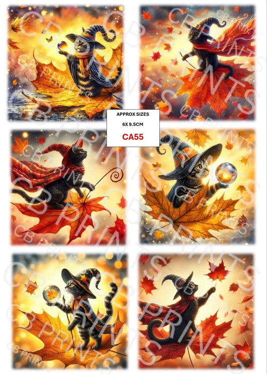 Halloween Cat Decoupage Paper CA55 – Mulberry Paper Print