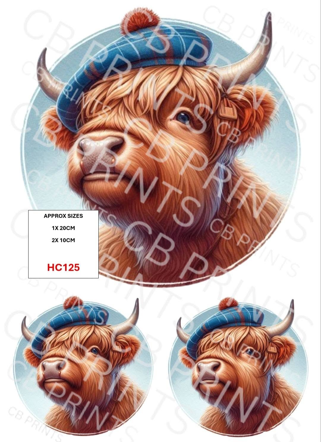 Highland Cow Decoupage Print HC125 | Mulberry Paper