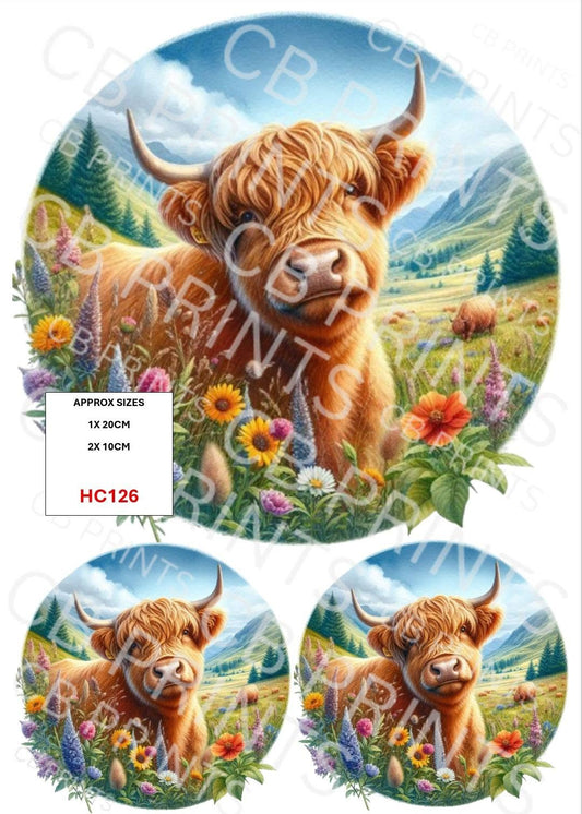 Highland Cow Decoupage Print HC126 | Mulberry Paper