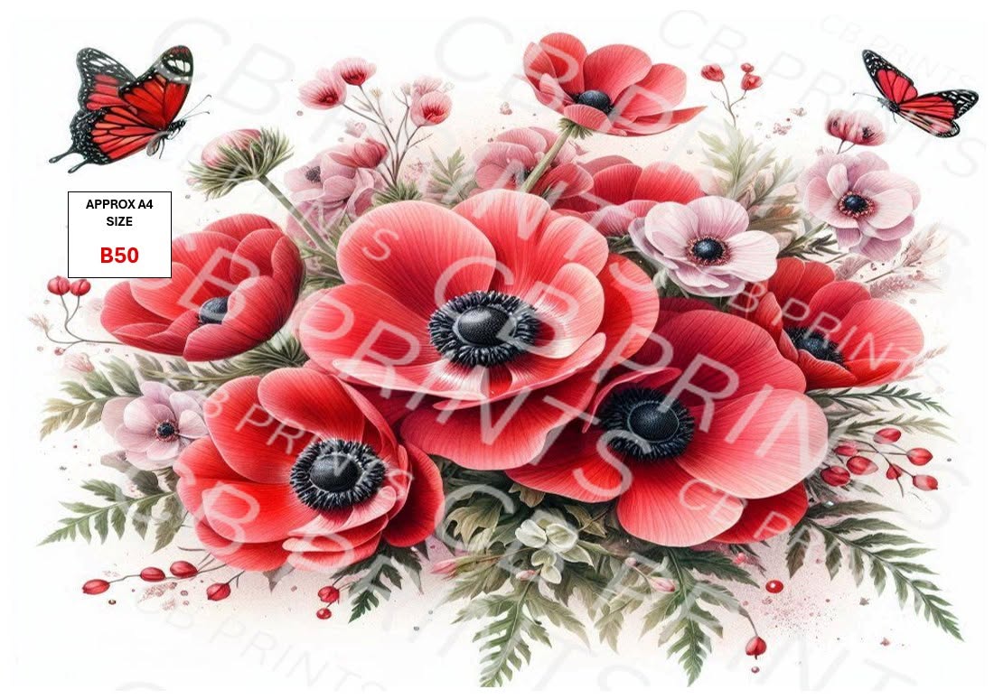 Butterfly Decoupage Paper Print B50 – Mulberry Paper