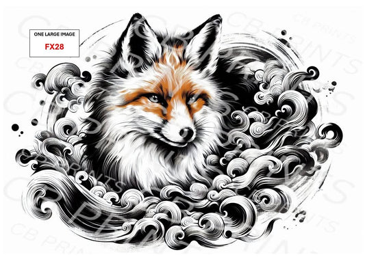 Fox Decoupage Print FX28 | Mulberry Paper