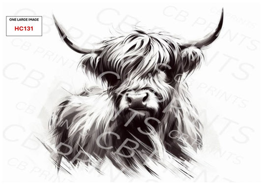 Highland Cow Decoupage Print HC131 | Mulberry Paper