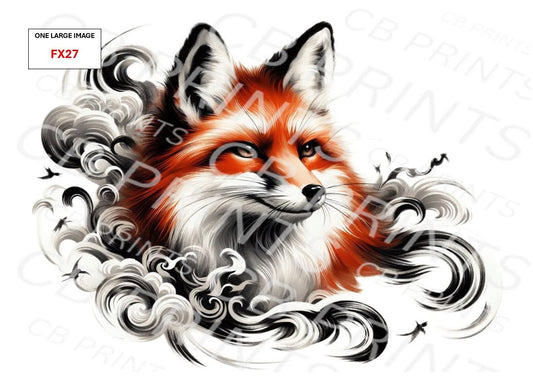Fox Decoupage Print FX27 | Mulberry Paper