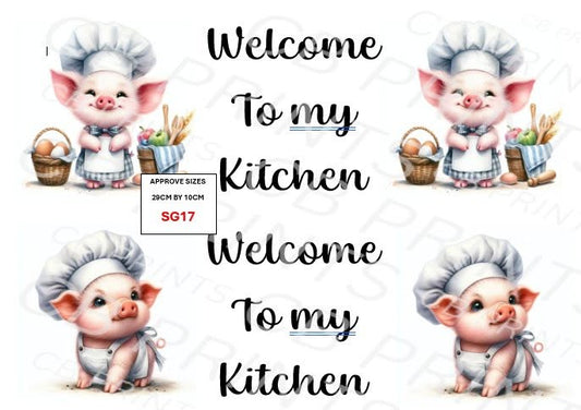 Pig Decoupage Print SG17 | Mulberry Paper