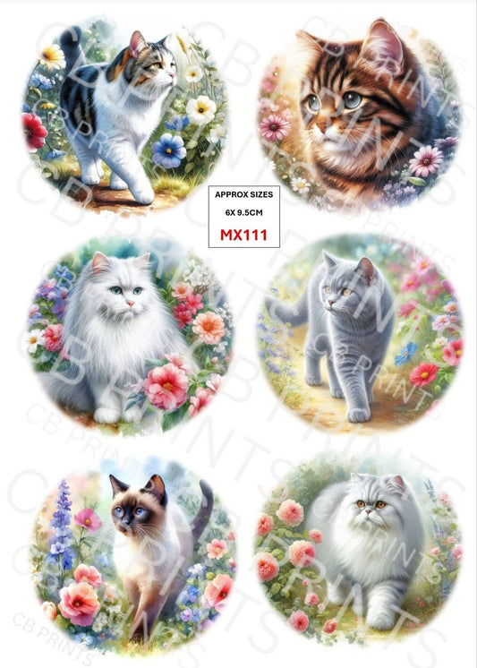 Cat Decoupage Paper MX111 – Mulberry Paper Print