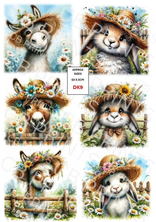Donkey Decoupage Paper DK9 – Mulberry Paper Print