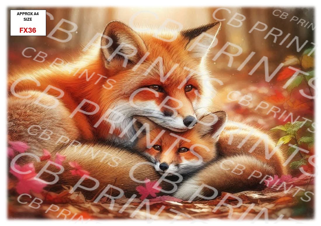 Fox Decoupage Print FX36 | Mulberry Paper